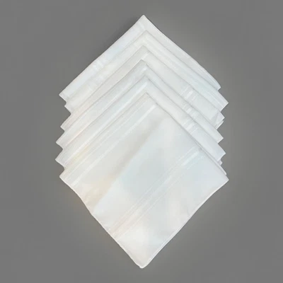 Juego de 6 servilletas de cena blancas de polialgodón Foto 1 de 3