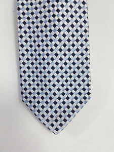 Robert Talbott Best Of Class Nordstrom Blue Basketweave Pattern Silk Mens Tie  - Picture 1 of 8