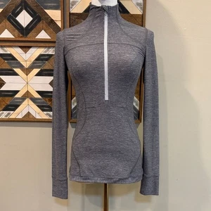 Lululemon Define Pullover Half Zip Long Sleeve Jacket Heathered Slate Grey 2 EUC - Picture 1 of 8
