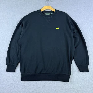 Masters Collection Men's Black Pullover Crewneck Sweatshirt Size L Pima Cotton - Picture 1 of 7