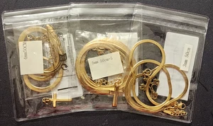 Collar Cruz con Skyrim Acero Inoxidable Serpiente Cadena para Mujer Color Dorado - Imagen 1 de 20