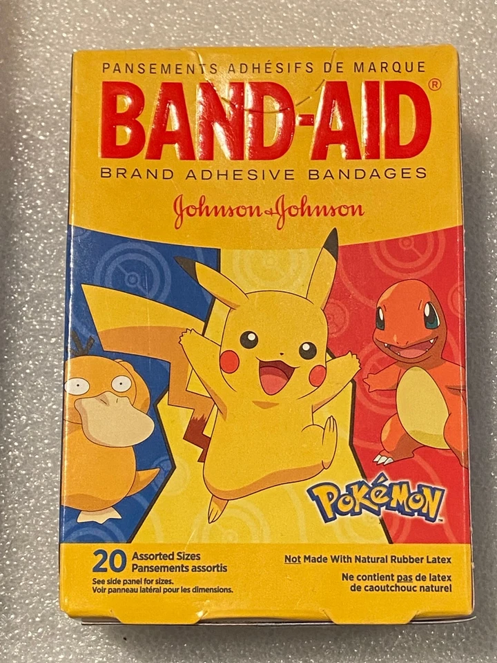 Band-Aid Adhesive Bandages for Minor Cuts & Scrapes Pokémon Characters 20 CT