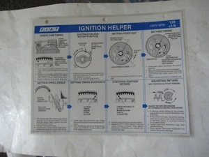 FIAT 124 SPIDER 131 X1/9  1975-78  FIAT IGNITION HELPER 2 SIDED  LAMINATED SHEET - Picture 1 of 2