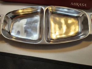 Mikasa Serving Tray  Stainless 16.5" Relish Condiment Vintage - Picture 1 of 3