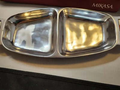Mikasa Serving Tray  Stainless 16.5" Relish Condiment Vintage - Image 1 of 3