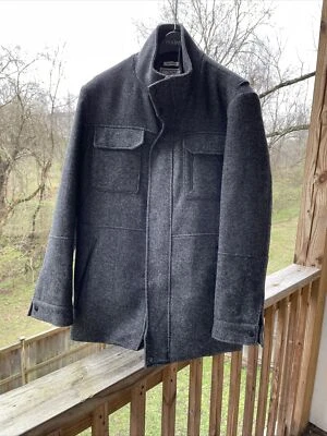 Jos. A. Bank Wool Insulated Jacket Coat Grey 1095 Medium Warm - Image 1 of 4