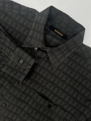 Bachrach Geometric Long Sleeve Button Front Cotton Shirt Size Large - Image 1 of 3