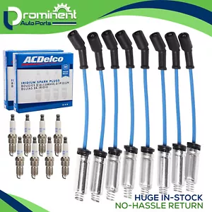 Professional Wireset & 8x AcDelco 41-110 Iridium Spark Plug for Chevy GMC V8 LS1 - Picture 1 of 6