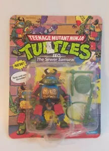 Vintage Originale TMNT Leo Sewer Samurai Teenage Mutant Ninja Turtle NON PERFORATO - Foto 1 di 12