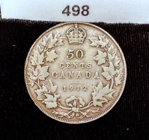 1912 CANADA 50 CENTS 50C HALF-DOLLAR - COIN #498 - Picture 1 of 6