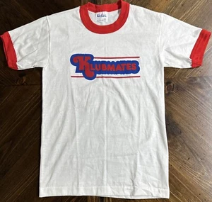Vintage 80s Ringer T-Shirt Tee Jays Youth Large 14-16 KLUBMATES Promo USA Made - Picture 1 of 6