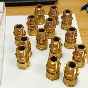 14 Hawke 20mm  IP66 TRS Cable Gland with long threads and internal brass insert - Picture 1 of 7