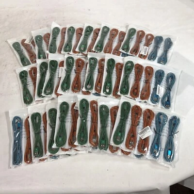 Lot of 20!!! Heavy Duty Micro USB Fast Charger Cable, 6 Ft, 5 Per Pack - Image 1 of 4