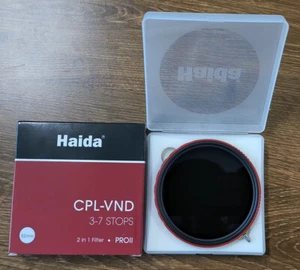 Open Box Haida PRO II CPL-VND 2 in 1 82mm Filter Variable ND 3-7 Stop CPL 2-In-1 - Picture 1 of 12