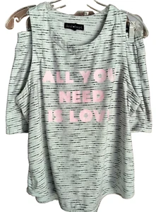 Conjunto de pijama sin mangas y pantalones cortos Derek Heart 2 piezas TODO LO QUE NECESITAS ES AMOR TALLA L ENVÍO GRATUITO - Imagen 1 de 7