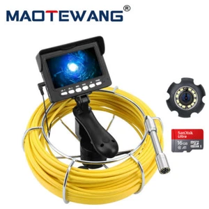 4.3 inch DVR 16GB Handheld 22MM Lens Drain Sewer Pipe Industrial Endoscope 40M - Picture 1 of 12