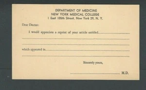 Ca 1944 NY Dept Of Medicine Request Form For Printed Articles - Picture 1 of 1