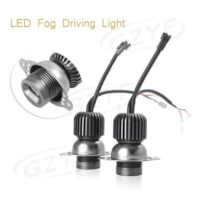 Xenon White 80W LED Angel Eye Halo Light 2400LM 7000K Headlights For BMW E90 E91 - Image 1 of 4