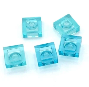 Lego 5 Nuevas Placas Azul Trans-Luz 1 x 1 Tachuelas - Imagen 1 de 1
