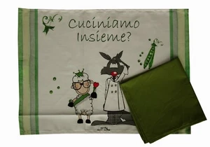 Küche Frühstück Set 40x55 cm Baumwolle HAPPY PEOPLE Artikel KA08350101 MADE IN ITALY - Bild 1 von 3