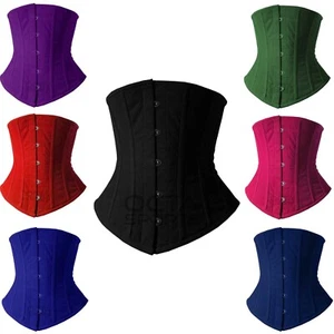 Women's Heavy Duty Double Steel Boned Velvet Underbust Waist Trainer Corset-9966 - Picture 1 of 16