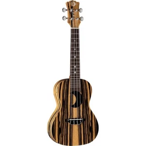 Luna Guitars Crescent Black/White Ebony Concert Ukulele Black/White Ebony - Picture 1 of 5