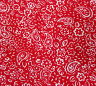 Short Capri imprimé Russ/Liz Claiborne fleur de Lis-12, rouge et blanc