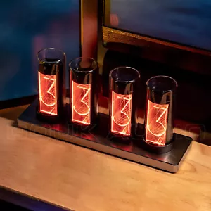 Vintage LED Nixie Tube Clock Digital Display APP Control Clock Desktop DIY Gift - Picture 1 of 8
