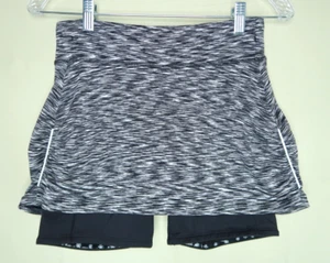 Athleta Contender 2 in 1 Skort Womens Size XS Skirt Black Space Dye 268536 EUC - Picture 1 of 8