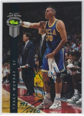 TARJETA AUTÓGRAFA TRACY MURRAY UCLA BRUINS BALONCESTO 1992 CLÁSICA 4 SPORT Foto 1 de 2