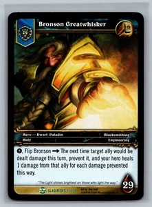 World of Warcraft TCG Bronson Greatwhisker #1/208 WOW Blood of Gladiators - Picture 1 of 2