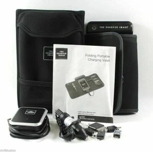 Portable Charging Valet Dock The Sharper Image Black Charge 3 Devices at Once - Picture 1 of 6