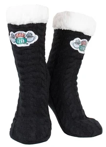 Friends Slippery Socks Black Central Perk Woolly Bed Socks One Size Winter Socks - Picture 1 of 7