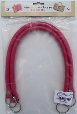 1 Paar hochwertige Taschengriffe, lederoptik, glatt, pink, 55cm - Bild 1 von 4