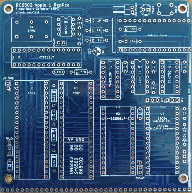 RC6502 Rev H Apple 1 Replik Leiterplatte - Bild 1 von 1