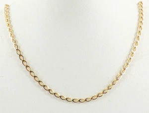 9ct Gold Round Chain Tulip Link Hallmarked 16.25'' 41.5m 3.4grams with Gift Box - Picture 1 of 7