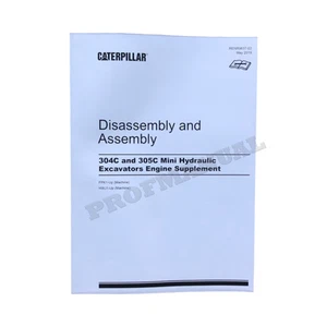 Caterpillar 304C 305C Excavator Engine Supplement Service Manual Disassem Assem - Picture 1 of 5