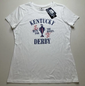 New Kentucky Derby 150 White T-Shirt Women’s Size M Ahead Run For The Roses - Picture 1 of 5