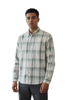 Camisa De Colección Gant Rugger Para Hombres XL Blanca Verde A Cuadros Madrás Informal Cuadros Manga Larga Foto 1 de 4