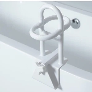 Bath Safety Bar Bathtub Rail Grab White Bathroom Shower Handle Tub Adjustable - Picture 1 of 9