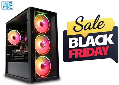 Core i7 6700 Gaming PC 32GB DDR4 RAM 2TB SSD 8GB NVIDIA RTX 5050 Windows 11 RGB - Image 1 of 4