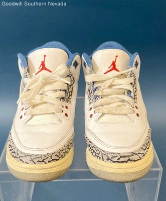 Zapatillas Air Jordan 3 Retro Niños Azul y Blanco - Talla 6.5Y Foto 1 de 4