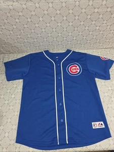 Chicago Cubs Majestic MLB Baseball Trikot blau Knopfleiste Jungen 18/20 Lee #25 - Bild 1 von 7