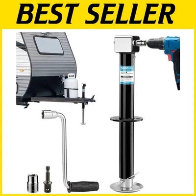 5000 lbs Heavy-Duty A-Frame Trailer Jack with Electric Drill Compatibility - Image 1 of 4