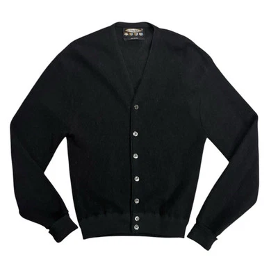 Vtg 70s Manhattan Cardigan Sweater 100% Alpaca Kurt Cobain Rockabilly Men’s M - Image 1 of 3