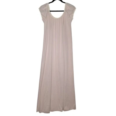 Camisola Vintage Deena Manga Puff Maxi Longa M Coquette Nylon Balé Regency - Imagem 1 de 4