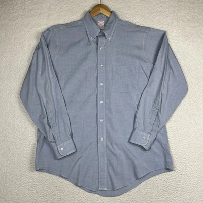 Camisa de Colección Años 80 Brooks Brothers Makers Para Hombres 16-4 Azul Algodón Oxford Hecha en EE. UU. Foto 1 de 4