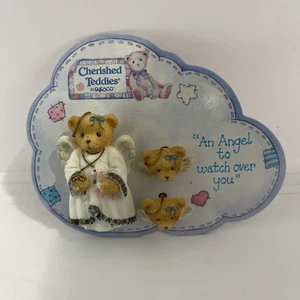 Cherished Teddies Pin & Earrings Set *An Angel To Watch Over You* Enesco 1996 - Picture 1 of 4