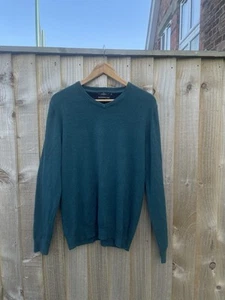 Jeff Banks Men's M Teal Cashmere Silk Pullover Jumper - Picture 1 of 4
