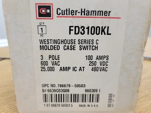 Cutler-Hammer FD3100KL 100A Molded Case Switch - Picture 1 of 4